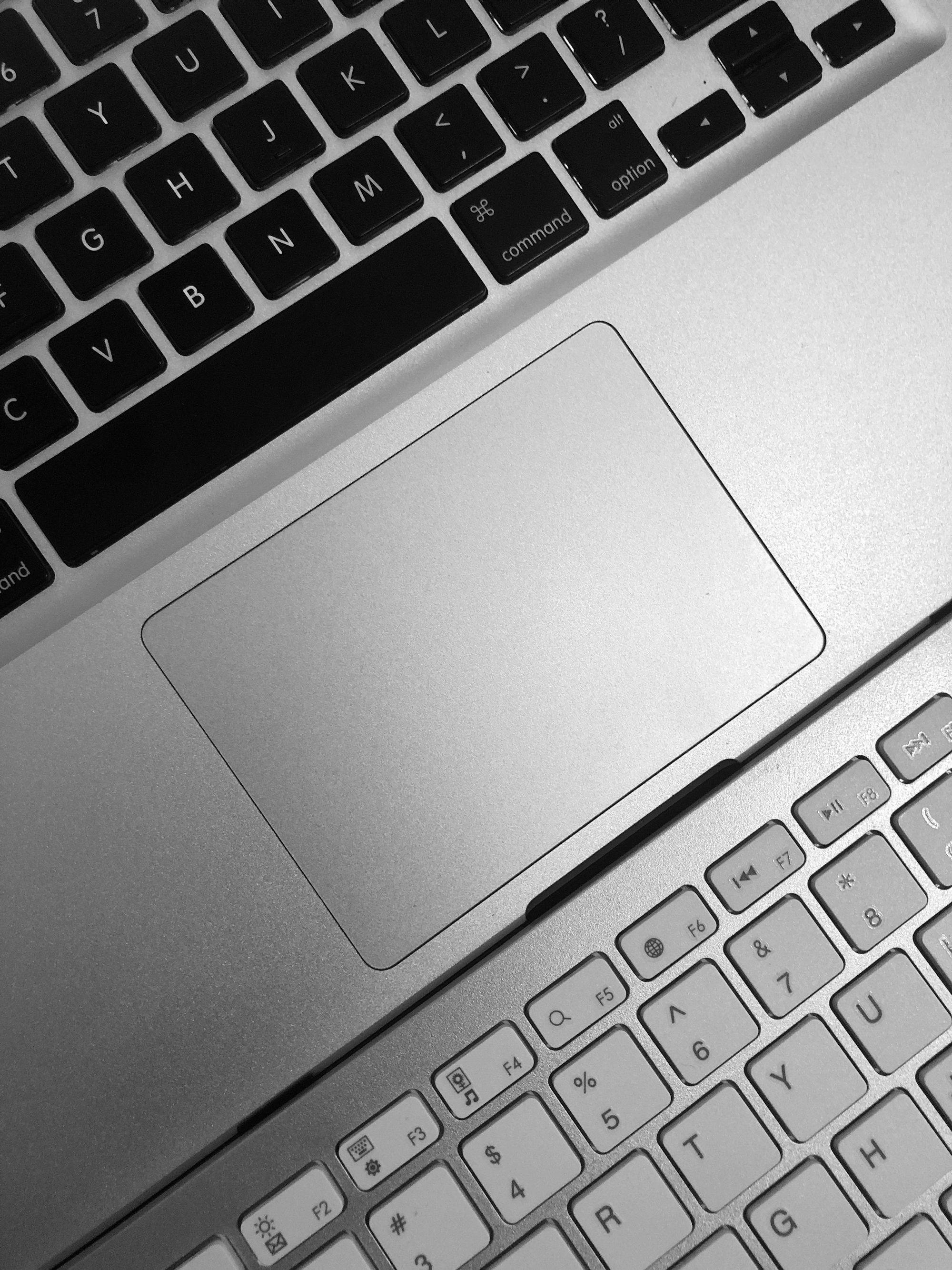 black and silver laptop computer