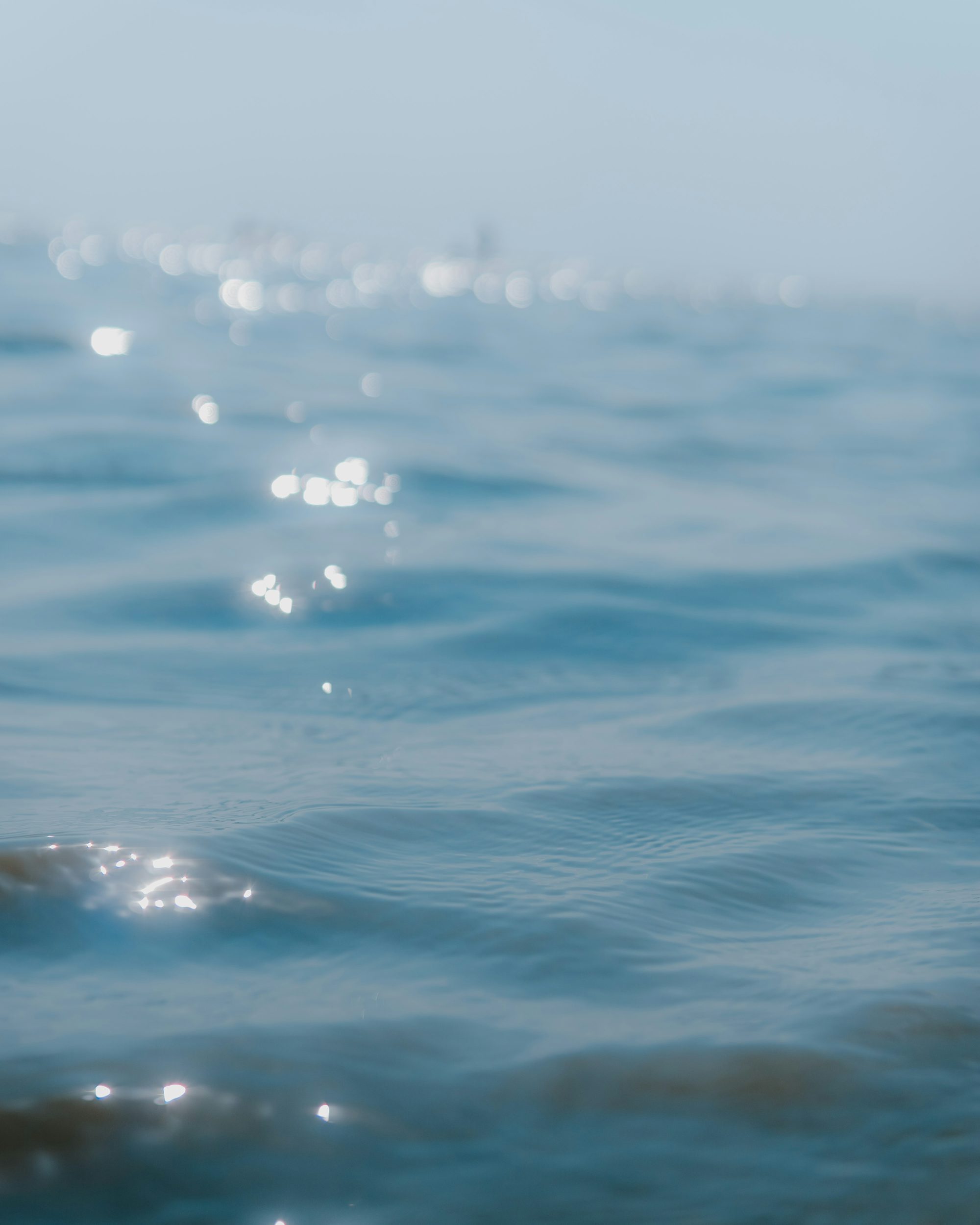a blurry photo of the ocean water